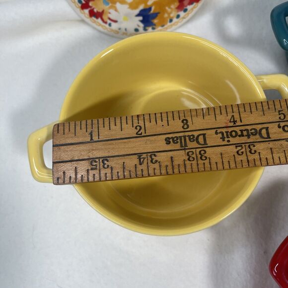 pioneer woman SET OF 4 SMALL INDIVIDUAL BAKEWARE WITH LIDS/COVERS bakeware set - Picture 5 of 6